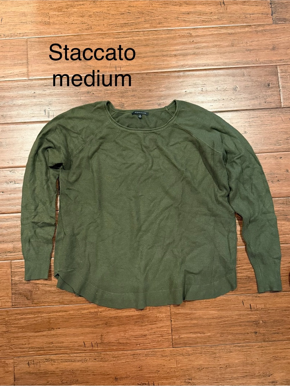 Staccato Olive Green Lightweight Knit Pullover